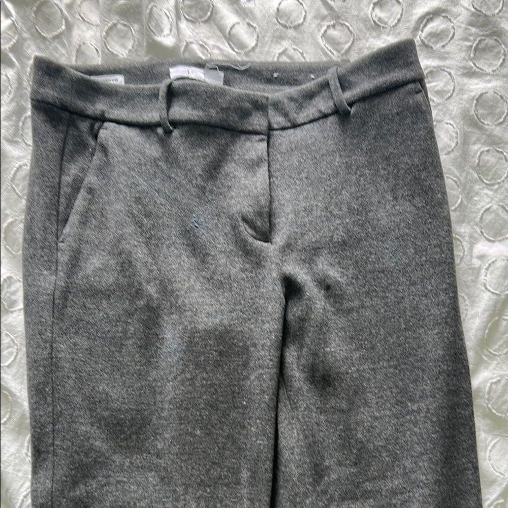 LOFT Charcoal Gray Slim Trousers
